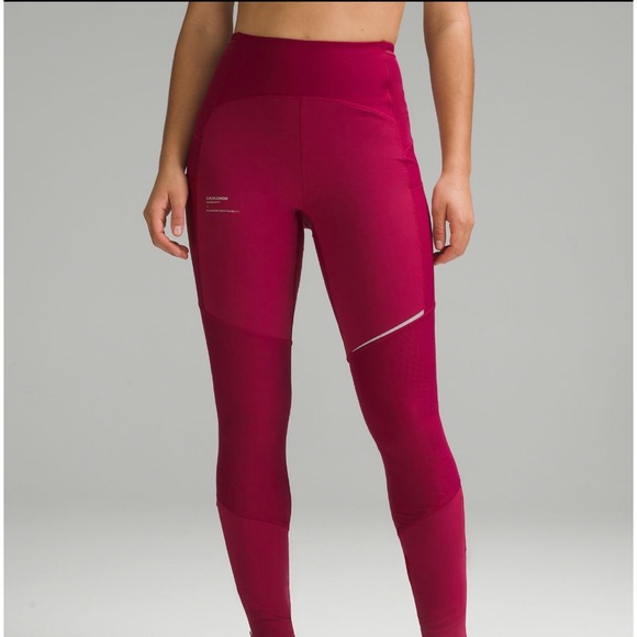 NWT lululemon SenseKnit Composite HR Running Tight 28" in Pomegranate size 4 - Picture 1 of 9